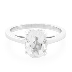 Anello in argento con Petalite