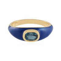 Anello in argento con Topazio Blu Londra