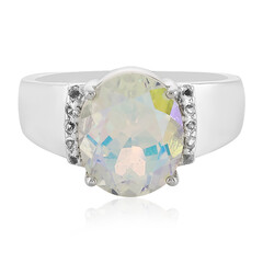Anello in argento con Topazio Arcobaleno
