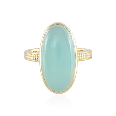 Anello in argento con Calcedonio Blu