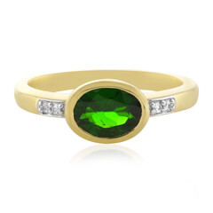 Anello in argento con Diopside Russo