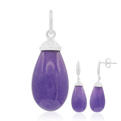 Parure in argento con Giadeite Lavanda