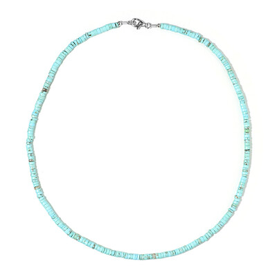 Collana in argento con Magnesite Blu