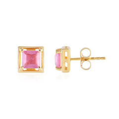 Orecchini in argento con Zaffiro Rosa del Madagascar