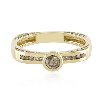 Anello in oro con Diamante Champagne I2 (de Melo)