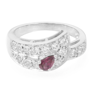 Anello in argento con Rodolite Brasiliana