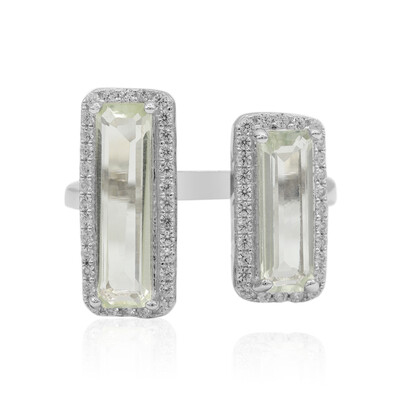 Anello in argento con Ametista Verde