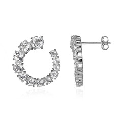 Orecchini in argento con Topazio Bianco