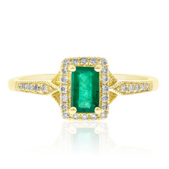 Anello in oro con Smeraldo Zambia AAA