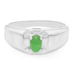 Anello da uomo in argento con Crisoprasio Imperiale