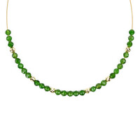 Collana in acciaio inossidabile con Diopside Russo