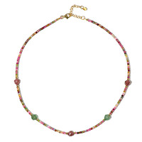 Collana in argento con Quarzo Fragola