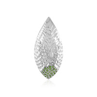 Ciondolo in argento con Diopside Russo (SAELOCANA)