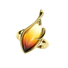 Anello in argento con Ambra Baltica