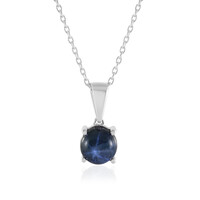 Collana in argento con Zaffiro Stellato Blu