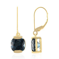 Orecchini in oro con Topazio Blu Londra