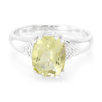 Anello in argento con Citrino Limone