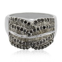 Anello in argento con Diamante Nero