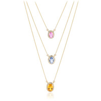 Collana in oro con Zaffiro Arancione Ban Ka Cha