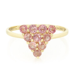Anello in oro con Zaffiro Padparadscha (non riscaldato) (AMAYANI)