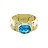 Anello in oro con Topazio Blu Svizzero (de Melo)