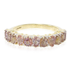 Anello in oro con Zaffiro Padparadscha (non riscaldato)