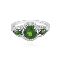 Anello in argento con Diopside Russo
