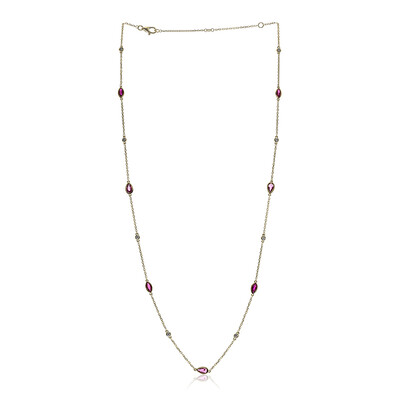 Collana in oro con Rubino Mozambico AAA (CIRARI)