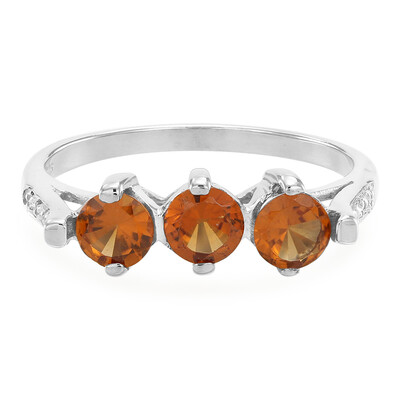 Anello in argento con Granato Essonite