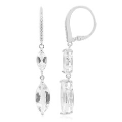 Orecchini in argento con Topazio Bianco