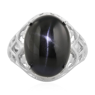 Anello in argento con Diopside Stellato d'India