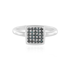 Anello in argento con Diamante Blu I3