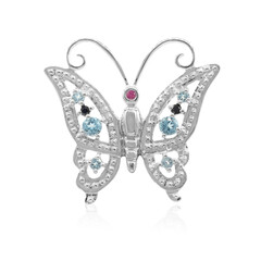 Ciondolo in argento con Topazio Blu Svizzero