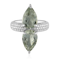 Anello in argento con Ametista Verde
