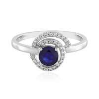 Anello in argento con Zaffiro Blu del Madagascar