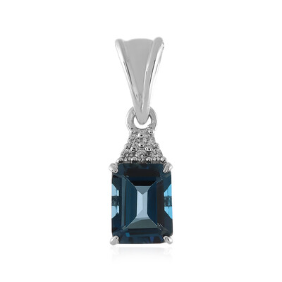 Ciondolo in argento con Topazio Blu Londra