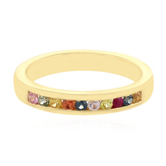 Anello in argento con Zaffiro Fancy