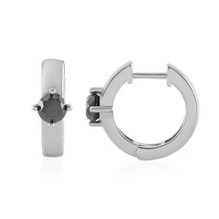 Orecchini in argento con Diamante Nero