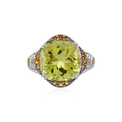 Anello in argento con Quarzo Limone