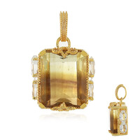 Ciondolo in argento con Fluorite Bicolore