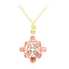 Collana in oro con Zaffiro Padparadscha (non riscaldato) (AMAYANI)