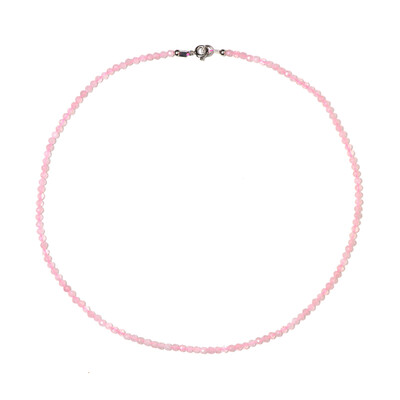 Collana in argento con Quarzo Rosa