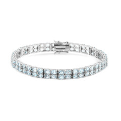 Bracciale in argento con Topazio Blu Cielo