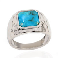 Anello in argento con Turchese Kingman Mohave Blu (Faszination Türkis)