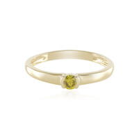 Anello in oro con Diamante Giallo I1