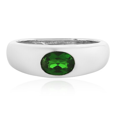 Anello in argento con Diopside Russo
