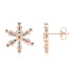 Orecchini placcati in oro con Diamante Fancy