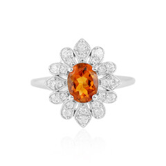Anello in argento con Citrino Madeira