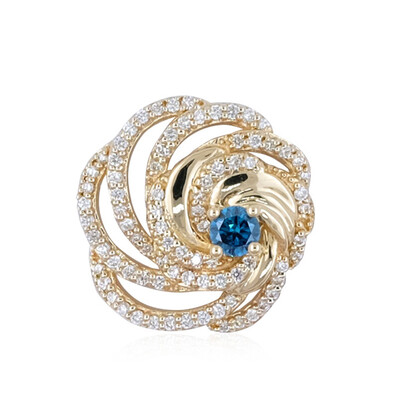 Ciondolo in oro con Diamante Blu SI2