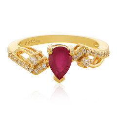 Anello in argento con Rubino del Madagascar